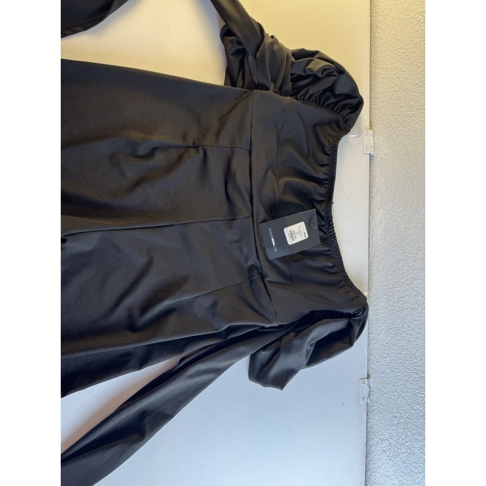 Fashion Nova Bad Intentions Jumpsuit Black Women Size M Long Sleeve One-Piece